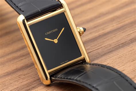 cartier tank black|cartier tank black gold.